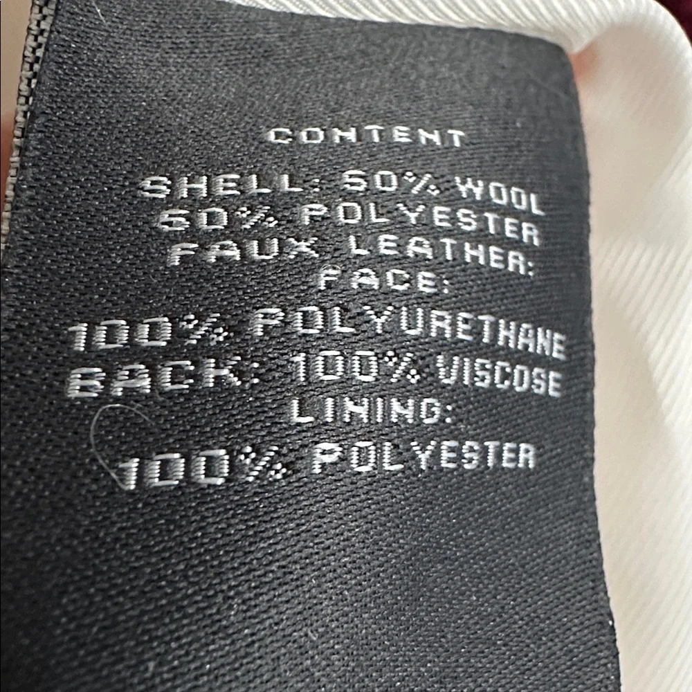 Vince Camuto Women's Ivory White and Black Faux Vegan Leather trim Hooded Coat - Picture 7 of 7